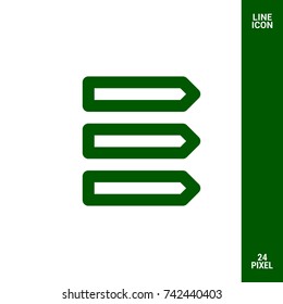 Bookmarks minimal icon. Sticker line vector icon for websites and mobile minimalistic flat design.