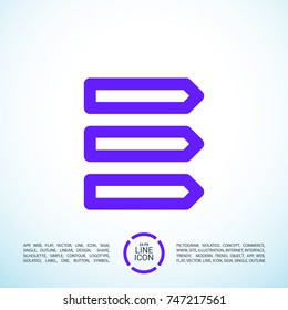Bookmarks minimal icon. Sticker line vector icon for websites and mobile minimalistic flat design.