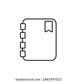 Bookmarks outline icon isolated on white background.