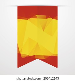 bookmarks with Spain flag isolated on white background