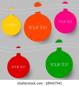 Bookmarks, stickers, labels, tag. Vector  illustration 