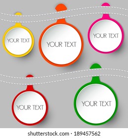 Bookmarks, stickers, labels, tag. Vector  illustration 