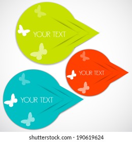 Bookmarks, stickers, labels, tag. Vector  illustration 