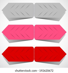 Bookmarks, stickers, labels, tag. Vector  illustration 