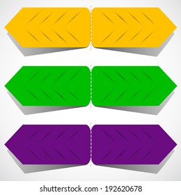 Bookmarks, stickers, labels, tag. Vector  illustration 