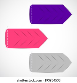Bookmarks, stickers, labels, tag. Vector  illustration 