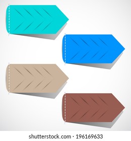 Bookmarks, stickers, labels, tag. Vector  illustration 