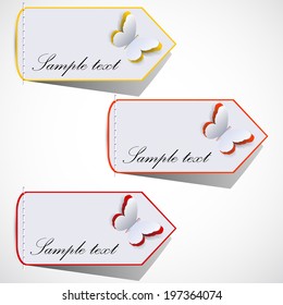 Bookmarks, stickers, labels, tag. Vector  illustration 