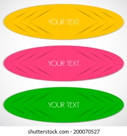 Bookmarks, stickers, labels, tag. Vector  illustration 