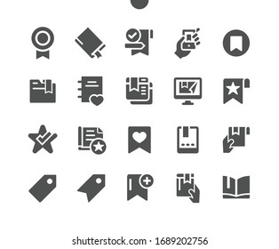 Bookmarks & Tags Well-crafted Pixel Perfect Vector Solid Icons 30 2x Grid for Web Graphics and Apps. Simple Minimal Pictogram