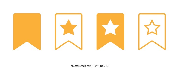 Bookmarks vector graphic icons set