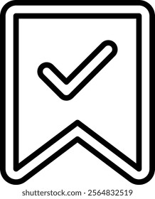 Bookmarks Vector Line Icon Design