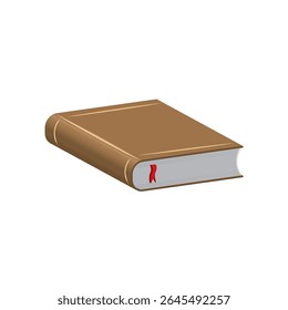 livros ícone de renderização 3d ilustração, Livro com marcador. Ilustração de vetor plano isolada no plano de fundo. Livros para leitura, livros didáticos para educação. Literatura, dicionário, enciclopédia, 
