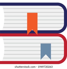 Books. Accumulated knowledge symbol. Library.