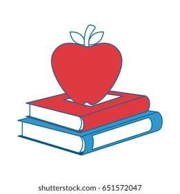 Books with apple fruit