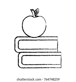 books and apple icon image 