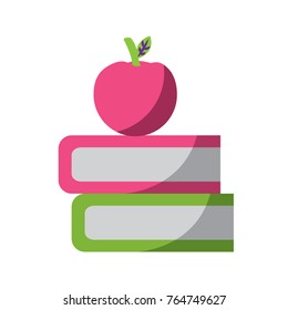 books and apple icon image 