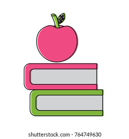 books and apple icon image 