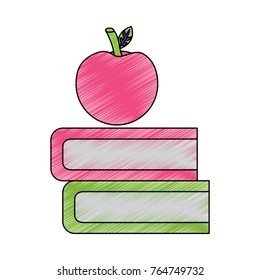 books and apple icon image 