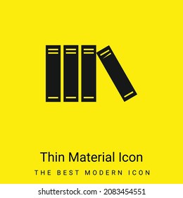 Books Arranged Vertically minimal bright yellow material icon