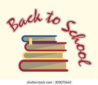 books back to school sign vector background illustration