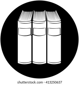 Books black logo vector illustration