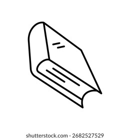 Libros Icono de Vector de línea delgada negra