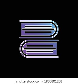 Books blue gradient vector icon