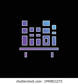 Books blue gradient vector icon