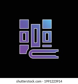 Books blue gradient vector icon