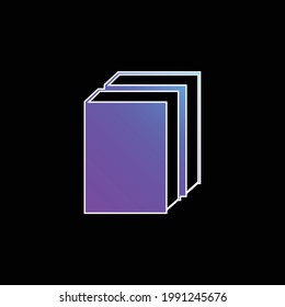 Books blue gradient vector icon