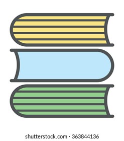 Books Bold Icon Illustration