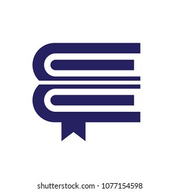 Books with bookmark vector icon