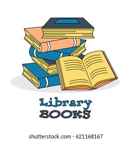 Books card design. Vector illustration.