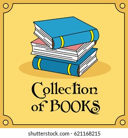 Books card design. Vector illustration.