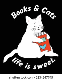 Books. cats. life is sweet