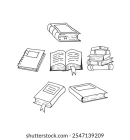 Books Clipart Bundle, Book Elements, Scrapbooking Supplies, Book Icons, Back to School graphics, Library clipart