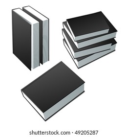 Books collection. Editable vector. No mesh.
