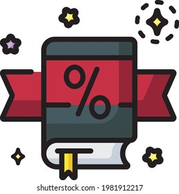 Books color black  outline icons