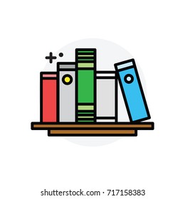 Books concept Isolated Line Vector Illustration editable Icon