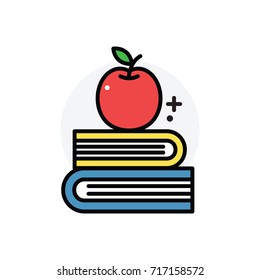 Books concept Isolated Line Vector Illustration editable Icon