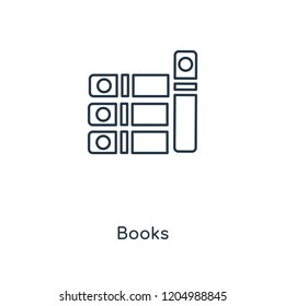 Books concept line icon. Linear Books concept outline symbol design. This simple element illustration can be used for web and mobile UI/UX.