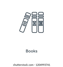 Books concept line icon. Linear Books concept outline symbol design. This simple element illustration can be used for web and mobile UI/UX.