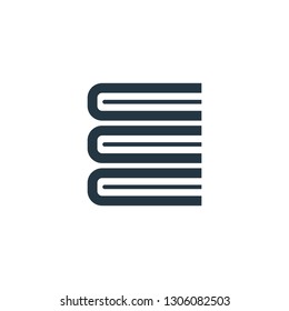 books concept logotype template design. Business logo icon shape. books simple logo illustration