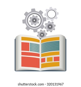 Books concept over white and flat background design, vector illustration eps 10