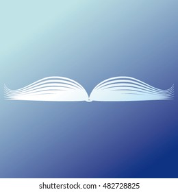 books, concept study, the blue background, vector illustration