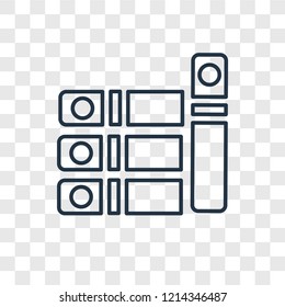 Books concept vector linear icon isolated on transparent background, Books concept transparency concept in outline style