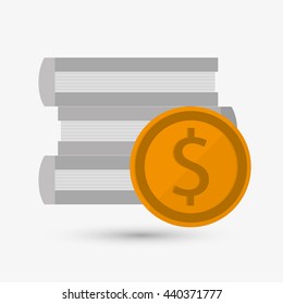 books design. learning icon. Colorful illustration, vector 