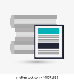 books design. learning icon. Colorful illustration, vector 