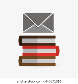 books design. learning icon. Colorful illustration, vector 